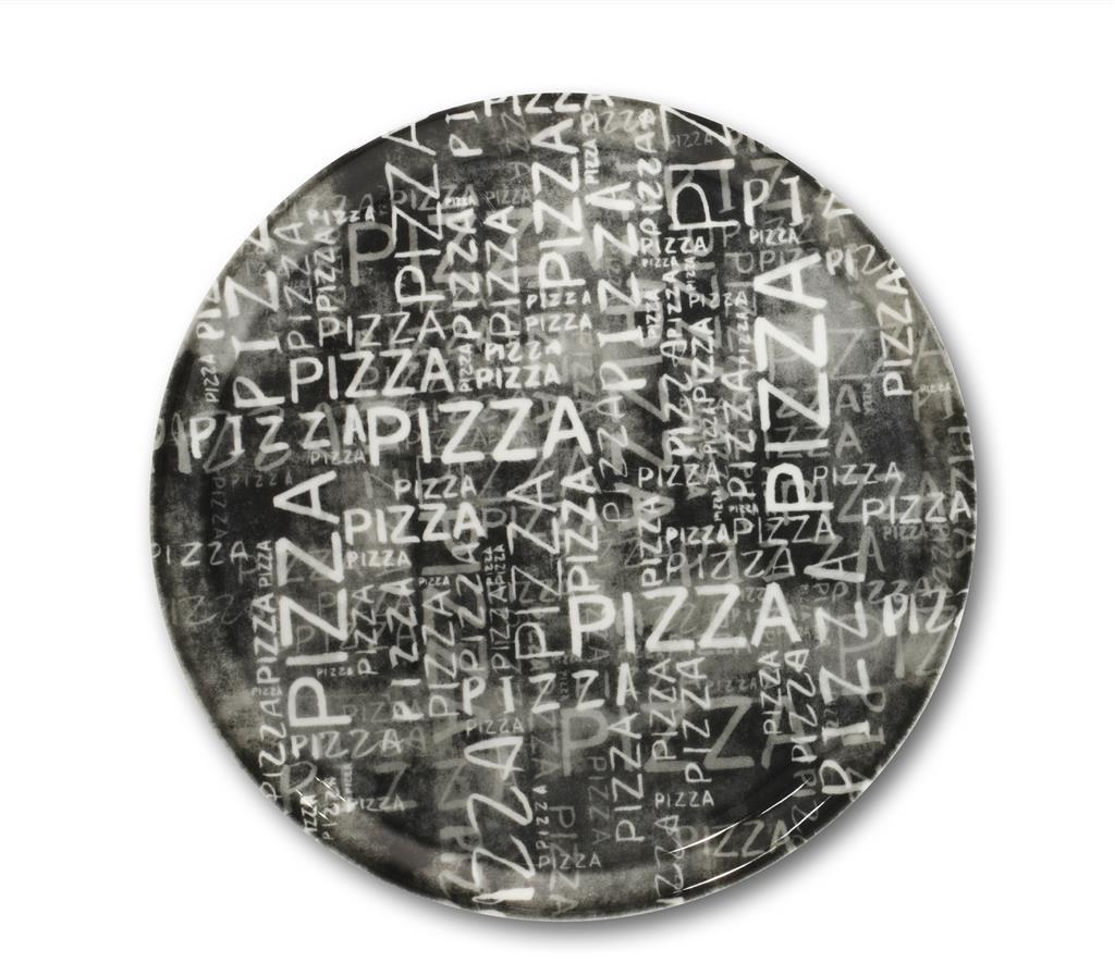 Piatto Pizza 31 cm Napoli Black & White Z70  Saturnia
